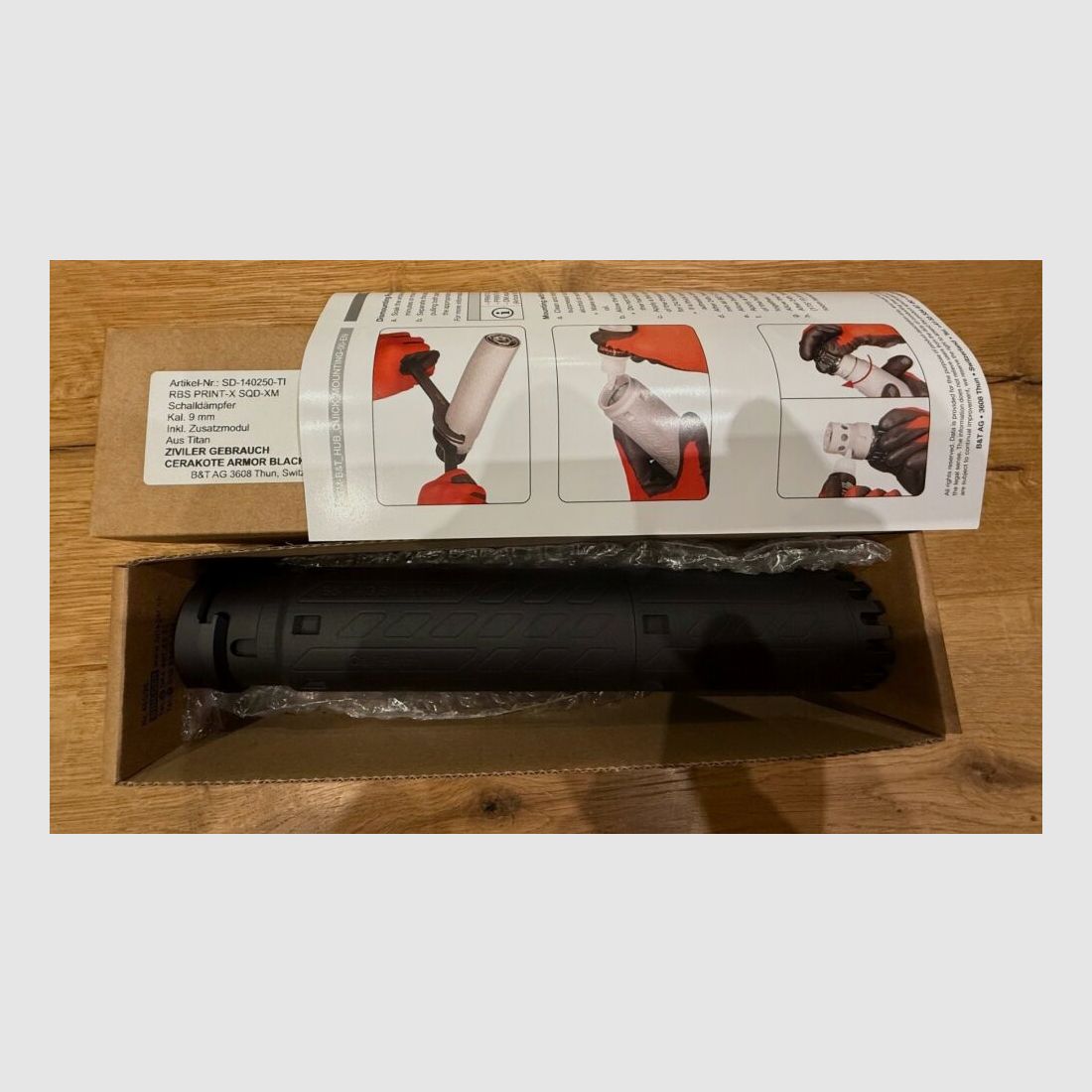 B&T AG (Brügger und Thomet) RBS PRINT-X-SQD-XM Titan - Amor Negro