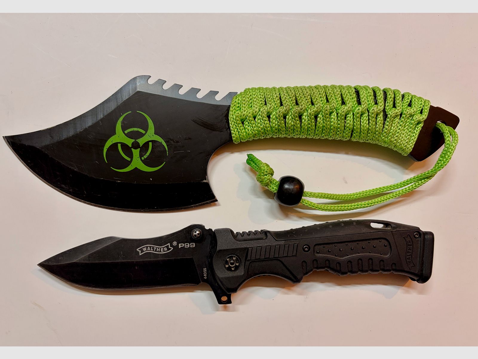 Walther P99 Knife Set (OVP + dos de poignée interchangeable) + Zombie Dead couteau, image 1 sur 4