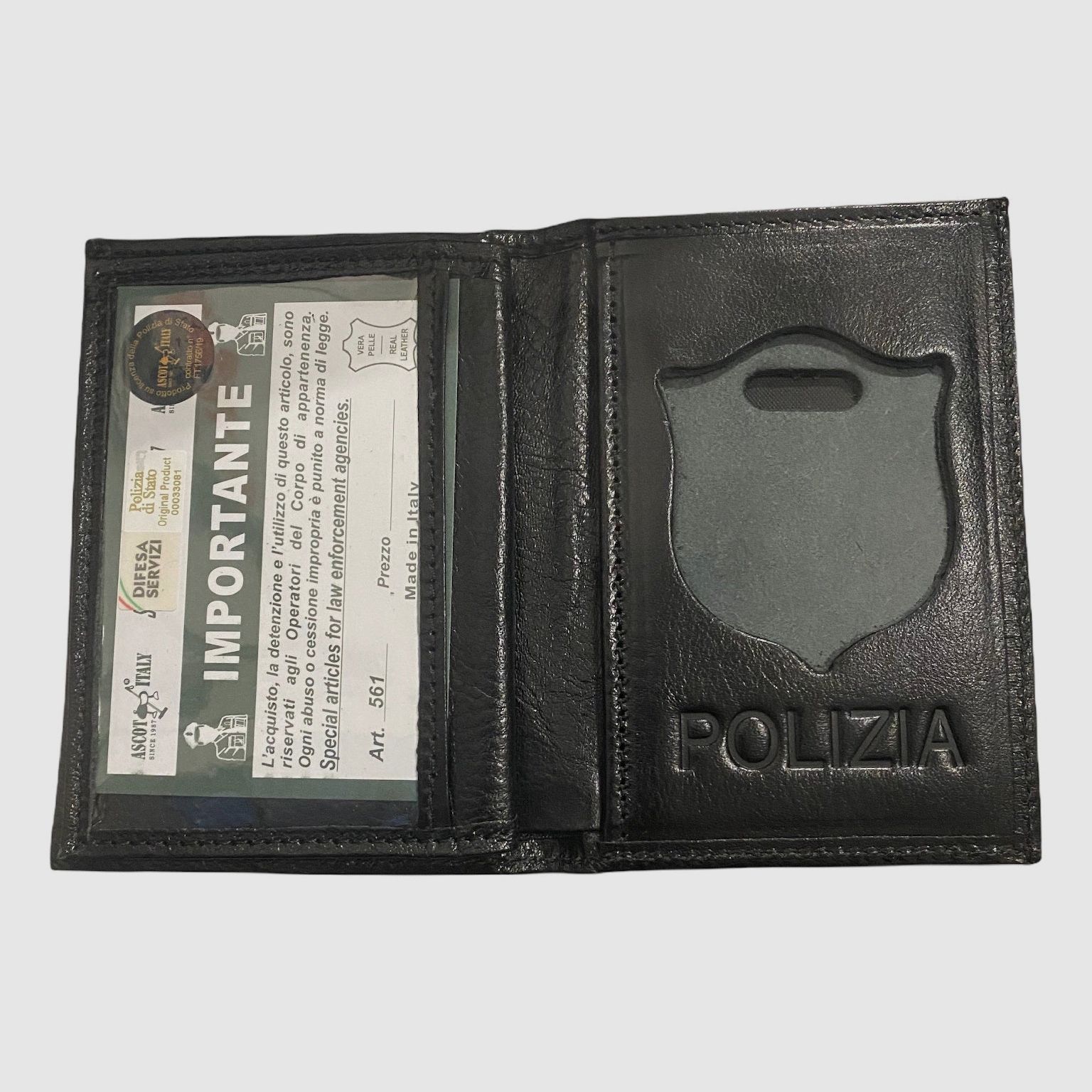 ASCOT ITALY CARTERA DE CUERO CON SOPORTE PARA PLACA PS, imagen 1 de 2