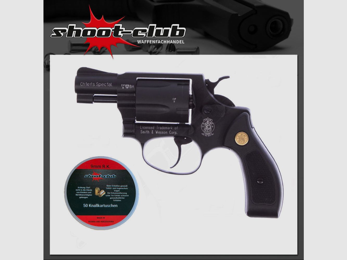 S&W Chiefs Special Schreckschussrevolver 9mm R.K. + Platzpatronen