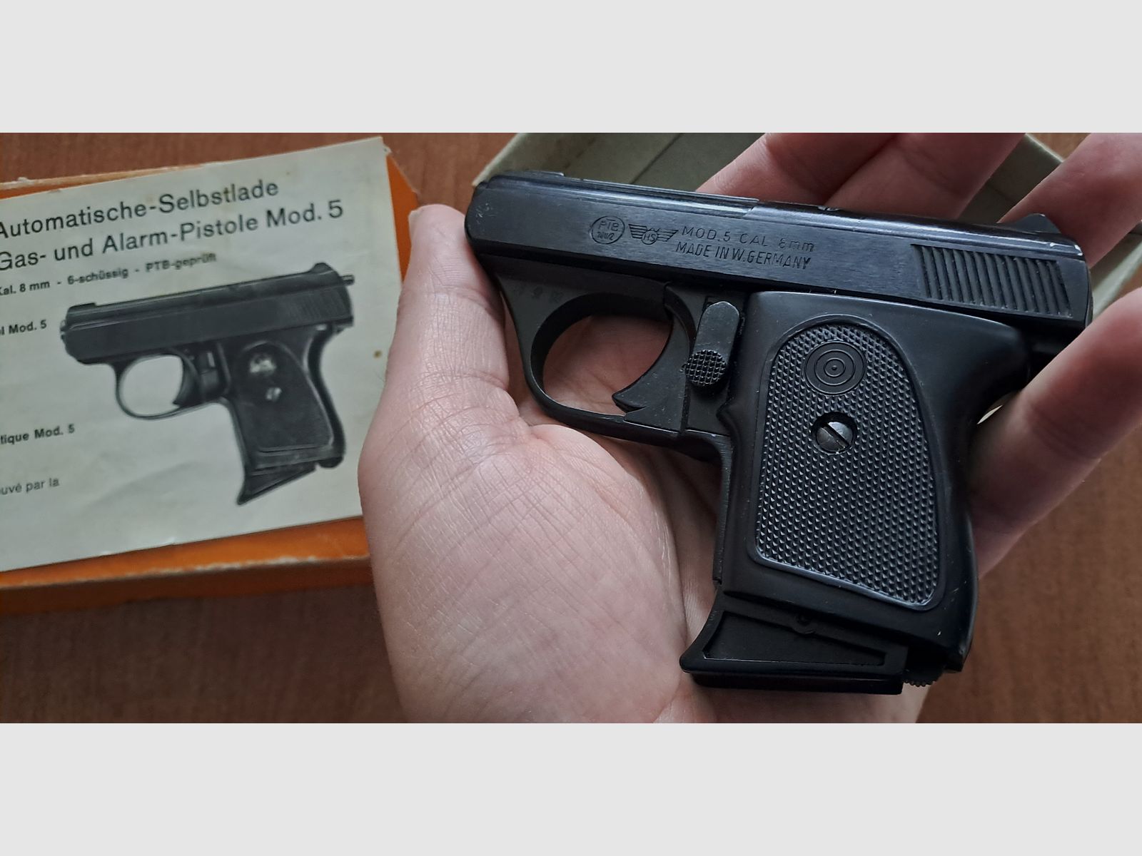 HS Mod.5 Cal. 8 mm blank/ PTB 100/2 from 1993