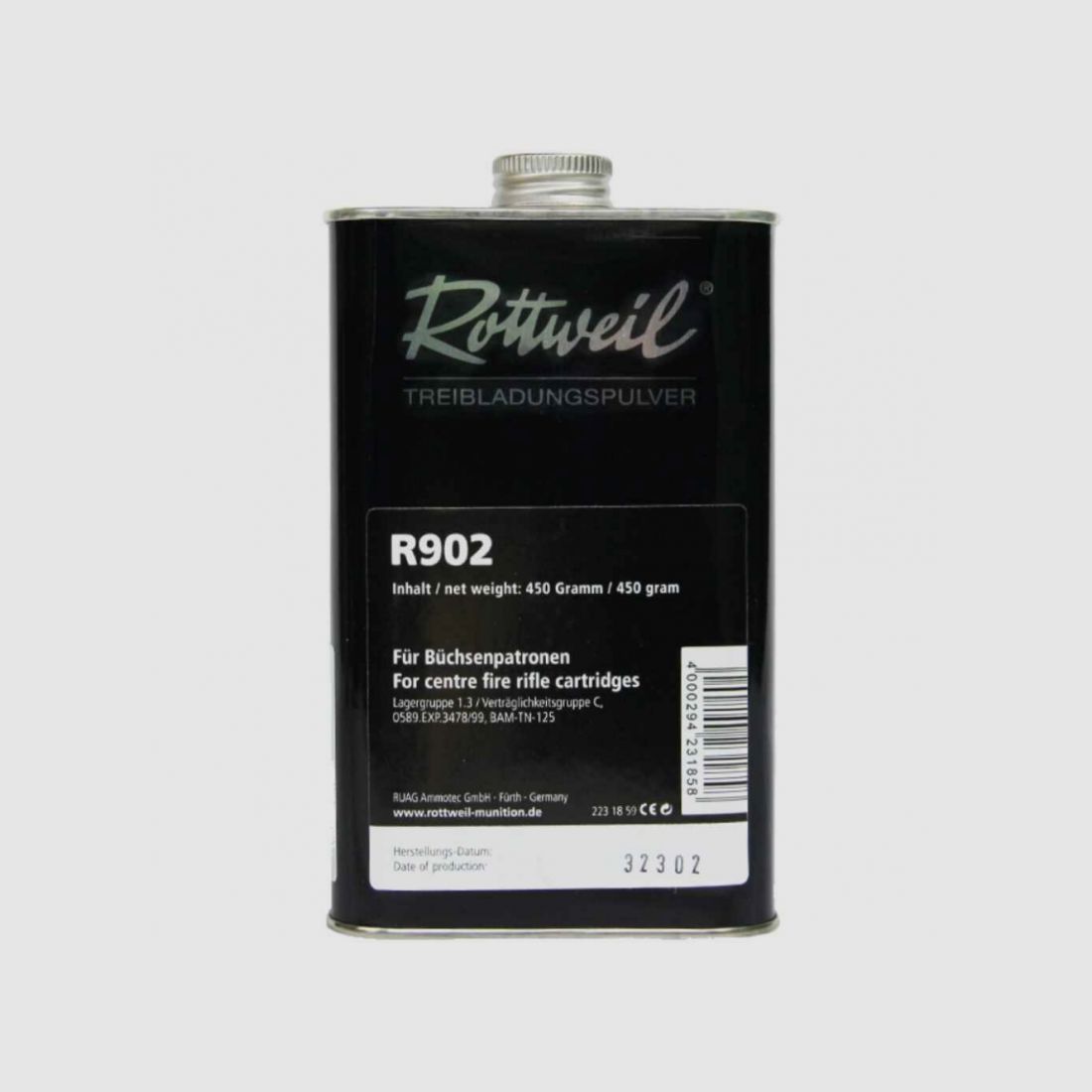 ROTTWEIL R 902 NC TREIBLADUNGSPULVER 0,45 KG