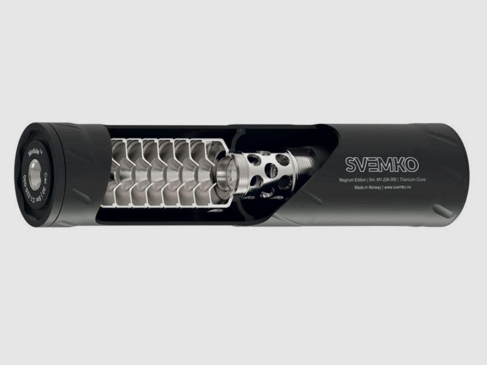 SVEMKO Schalldämpfer Magnum Quick Mount Kaliber .30 ohne Adapter Mündungsgewinde