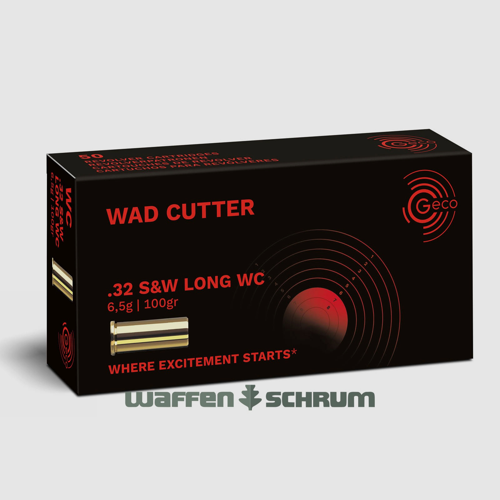 Geco WC 6.5g - 100gr .32 S&W Long