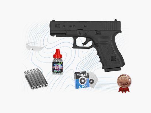 Pack Bronze Pistole Glock 19 Kal. BB 4,5 mm Umarex