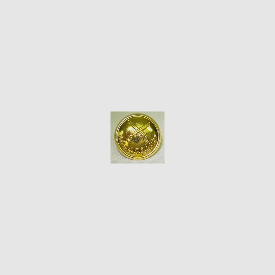 Knopf 17 mm goldfarbig - gekreuzte Gewehre/Eichenlaub
