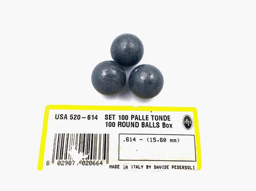 PEDERSOLI Rundbleigeschosse .614 / 15.60mm