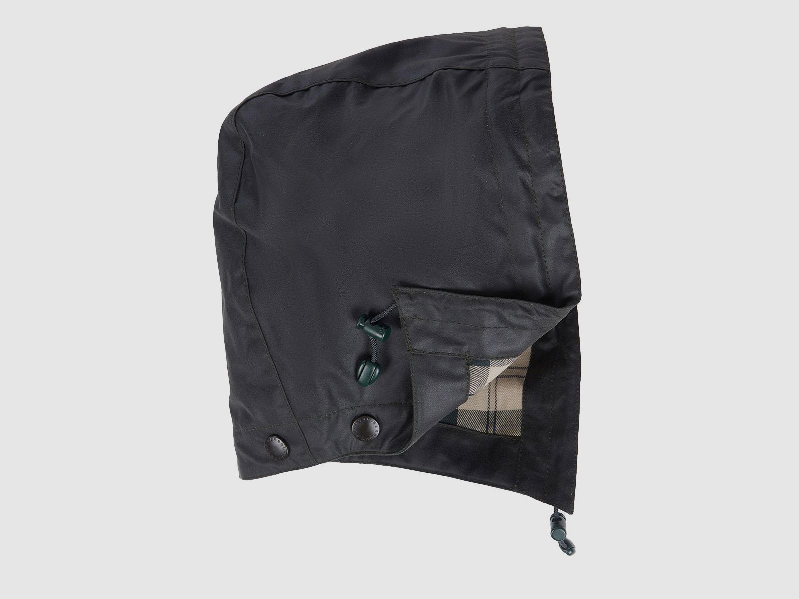 Barbour cappuccio in cotone cerato, Sage, immagine 1 di 2