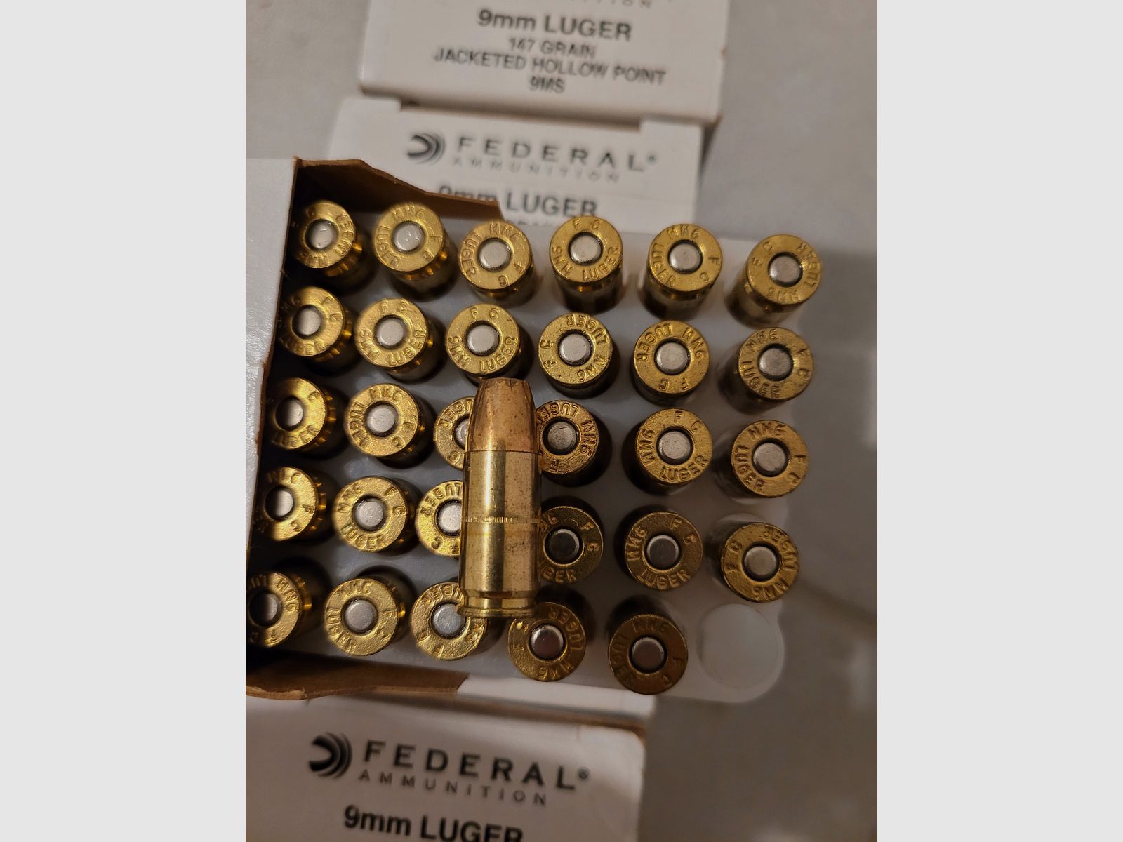 300 Schuss 9x19mm 9mm Luger Parabellum von Federal Jacketed Hollow Point 147 grain