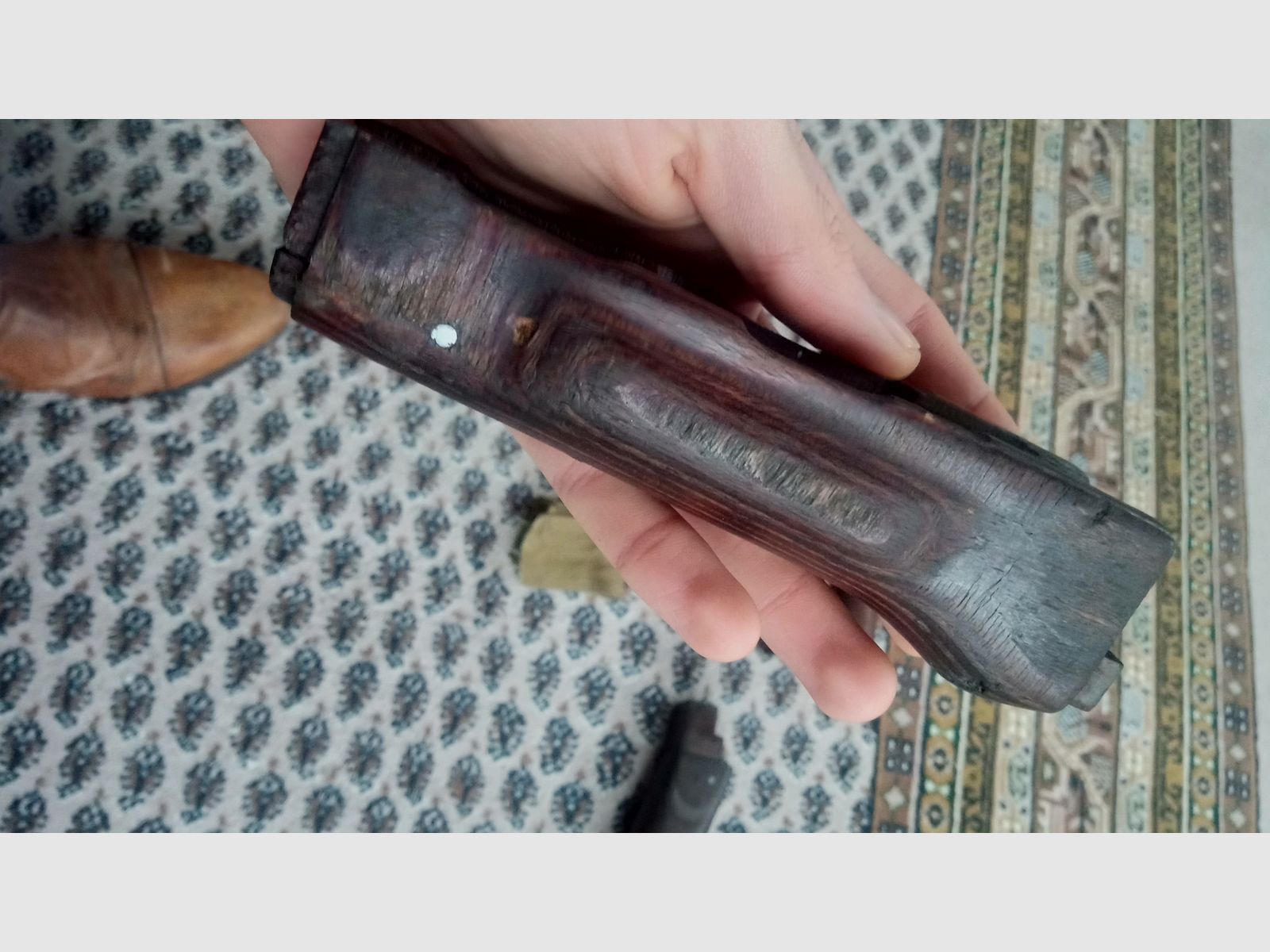 Zestaw kolb AK drewno laminowane ciemno brązowe, prawdopodobnie rosyjskie // kolba i osłona rękojeści // AKM i AK74 / może być również dopasowane do Cybergun GSG Co2 AK47