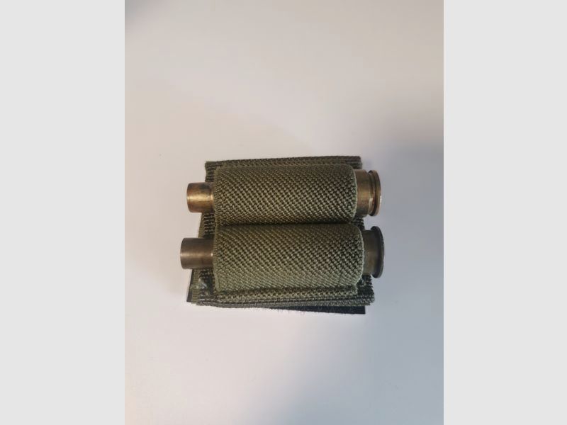 Patronenhalter für 2 Patronen schwarz oliv sand Munitionstasche Jagd Gewehr Long Range Cartride Hold