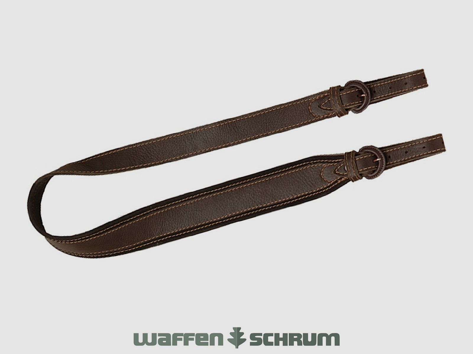AKAH Gewehrriemen Elchleder Antirutsch - 2 Schnallen