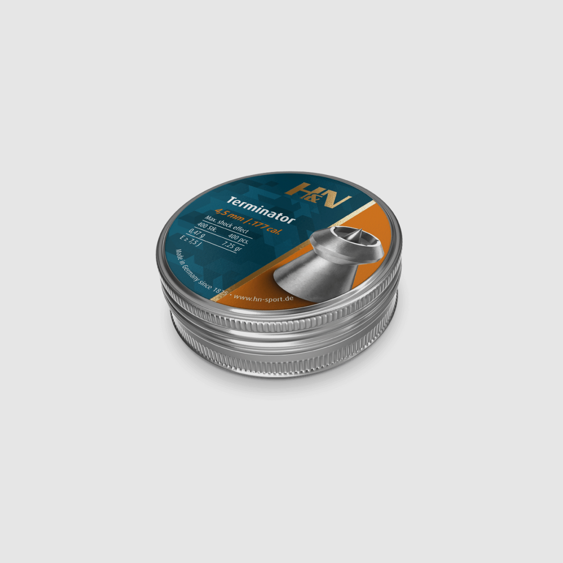 H&N Terminator 4.5 mm / .177 cal. Air rifle pellets 400 pcs., image 1 of 2