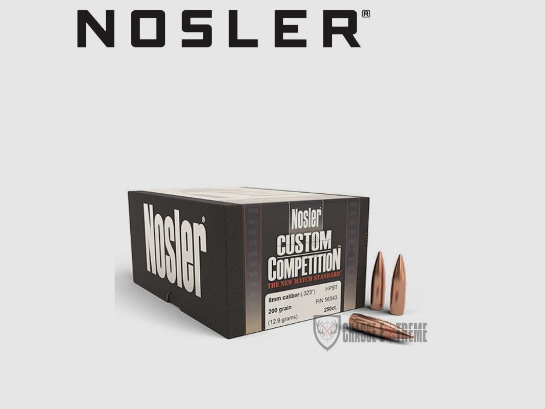 250 Pocisków NOSLER Kal 8mm 200gr Hpbt