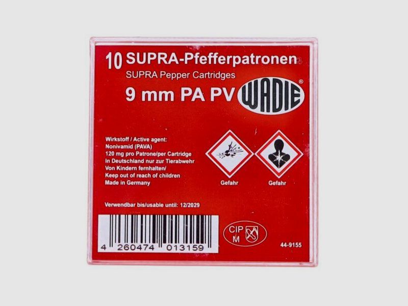 WADIE PV Supra Pfefferpatrone Kal. 9mmPA
