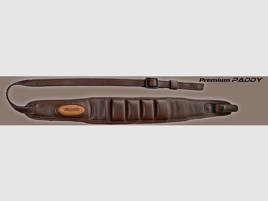 NIGGELOH Gewehrriemen Extra breit: Leder Premium braun, Schnellverschluss