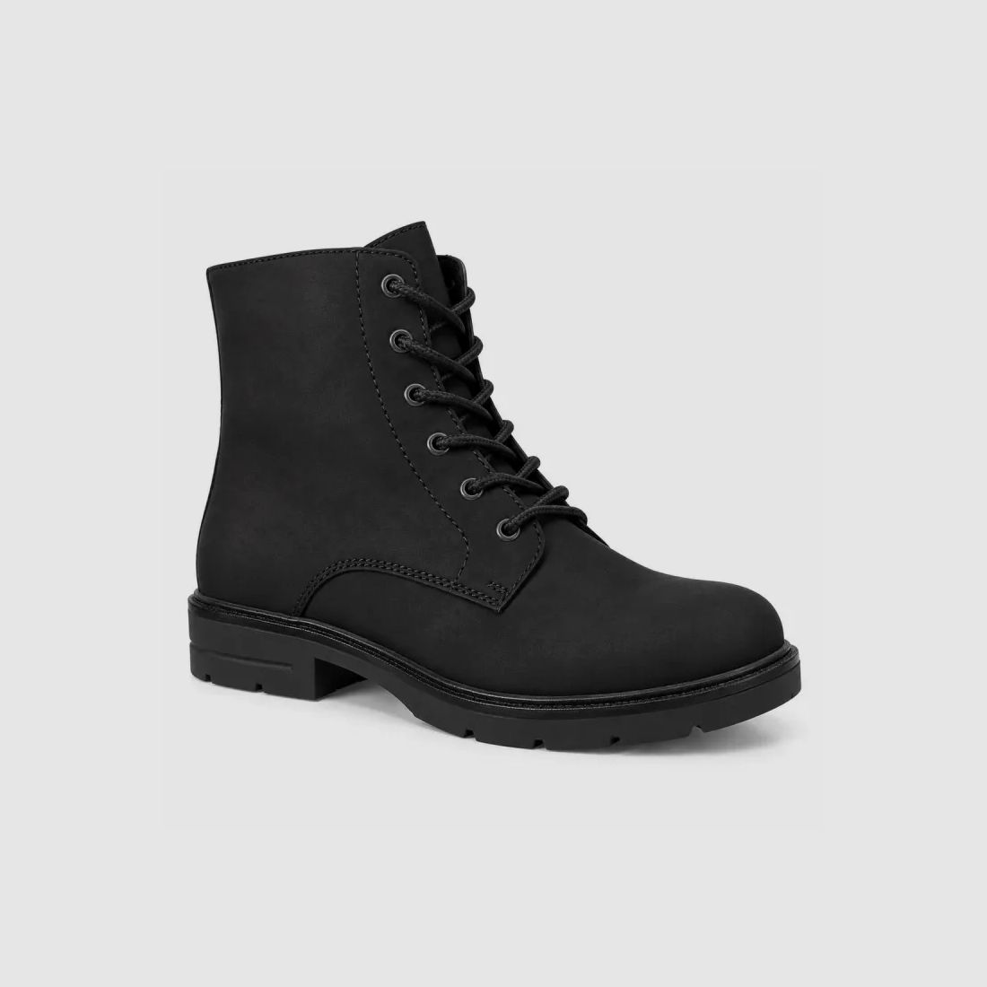 Bottines à lacets Doke noires en cuir pour femme, image 3 sur 5
