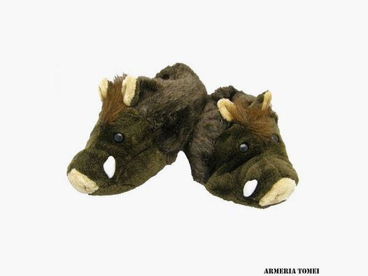 Plush Slippers Wild Boar
