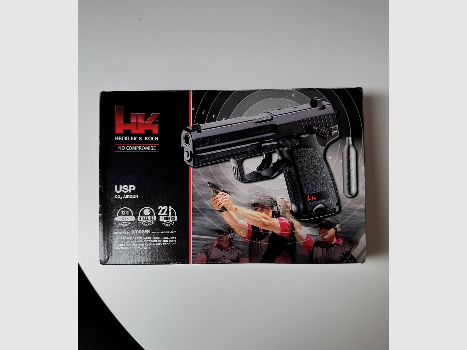 HK USP CO₂ wiatrówka pistolet zestaw inkl. obszerne akcesoria, zdjęcie 13 z 13