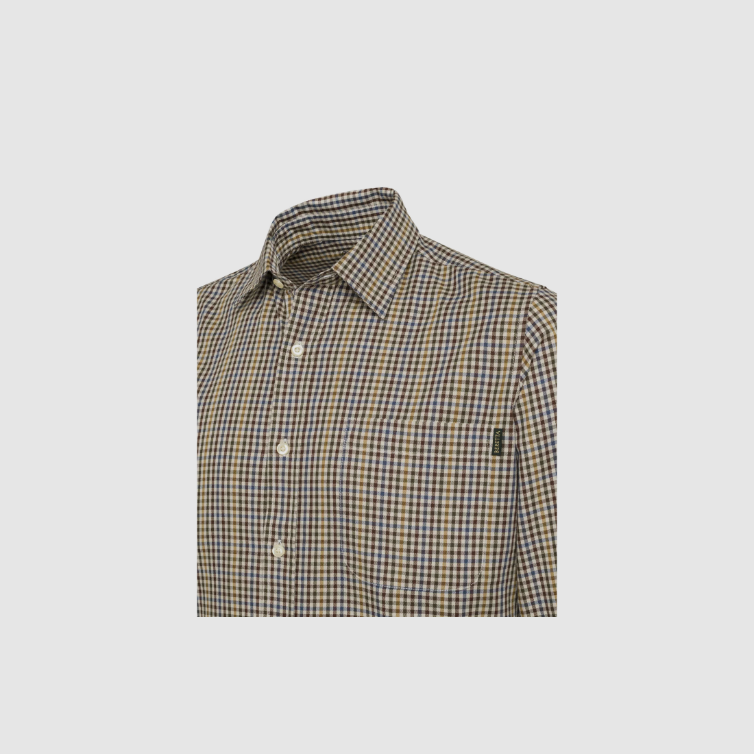 Camisa Beretta Bryggen Apricot & Bordeaux Check (LU382), imagen 3 de 5