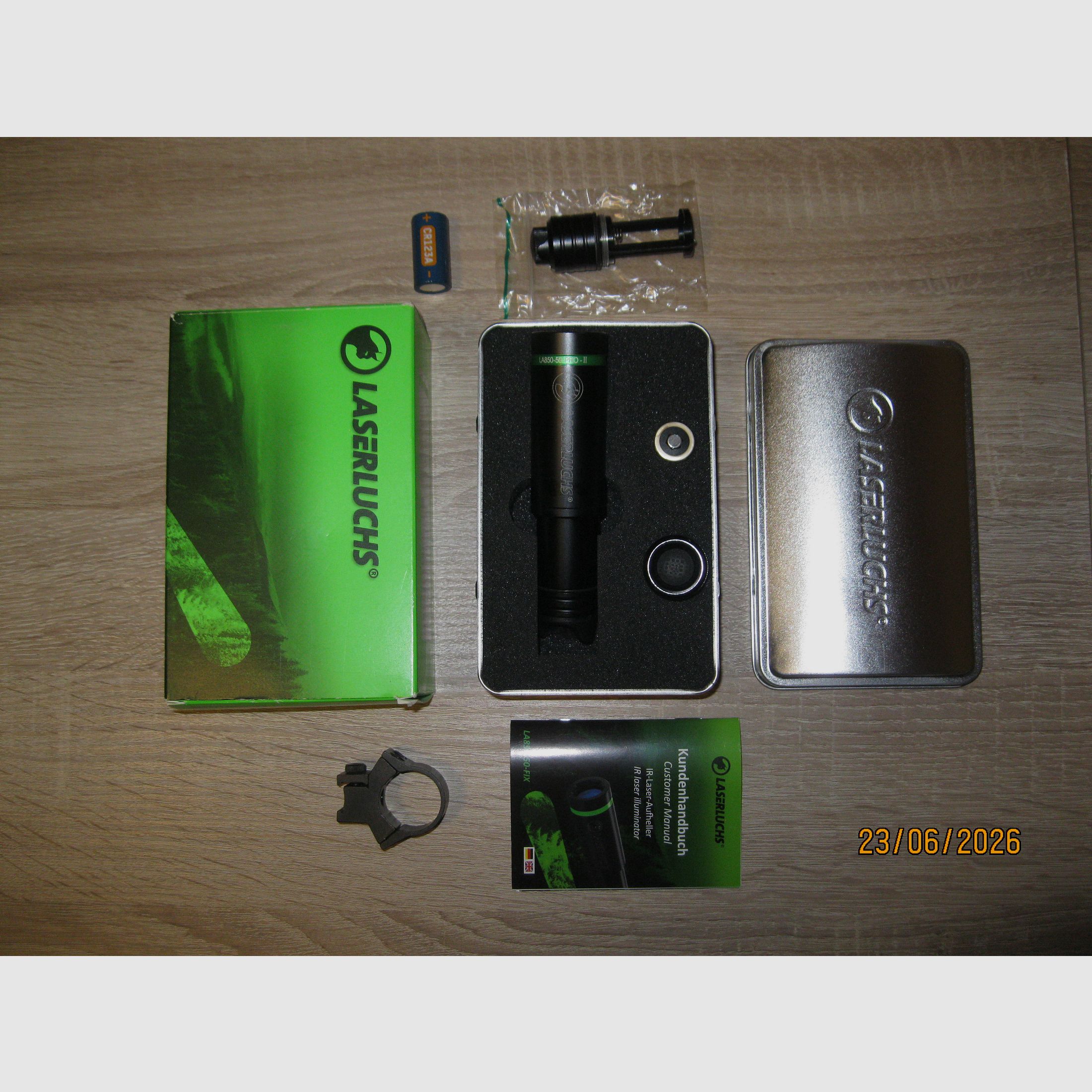 Appareil de vision nocturne IR Projecteur Laserluchs LA 850-50 Pro 2 Pack complet.