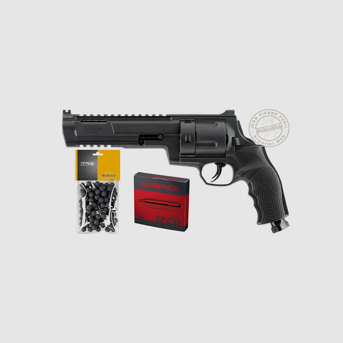 Pack CO2-Revolver mit Gummigeschossen T4E TR 68 Gen2 - Kal.68 (max. 16 Joules), Bild 1 von 8