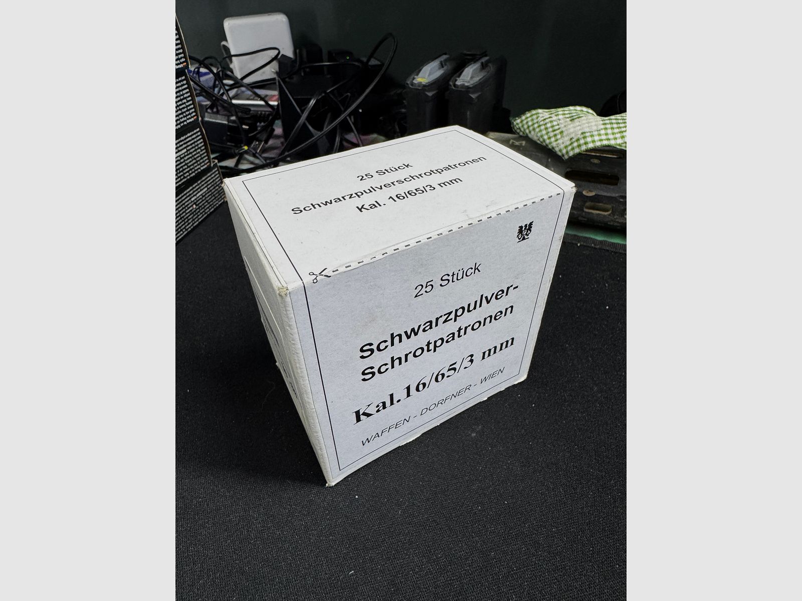 Schwarzpulverschrotpatronen 16/65/3mm
