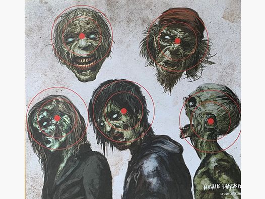 ZIELSCHEIBE SPAßSCHEIBE "ZOMBIE" 4-ER PACK