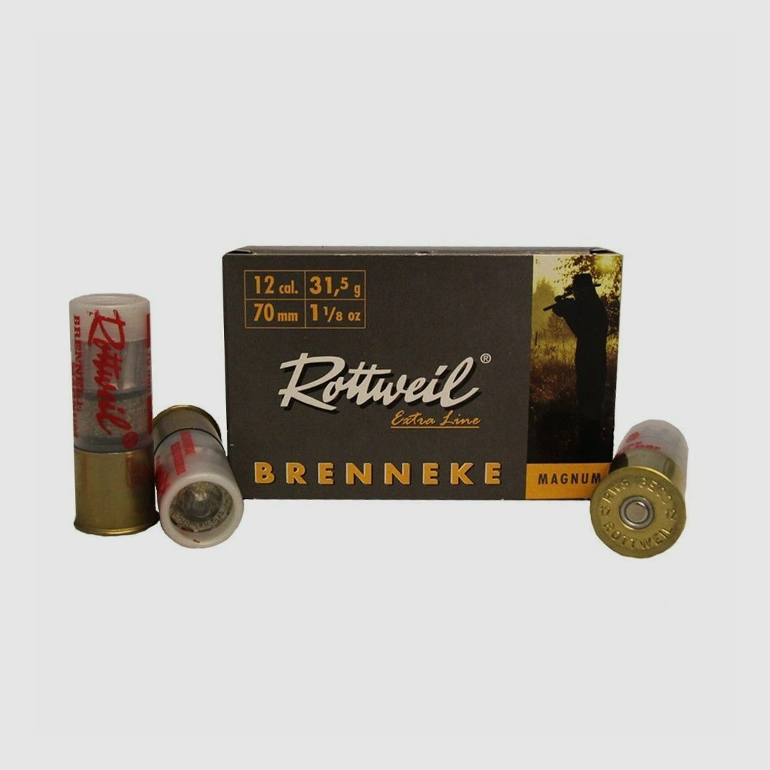 Rottweil	 Brenneke Magnum 12/70 - 31,5g Patrone - Rottweil