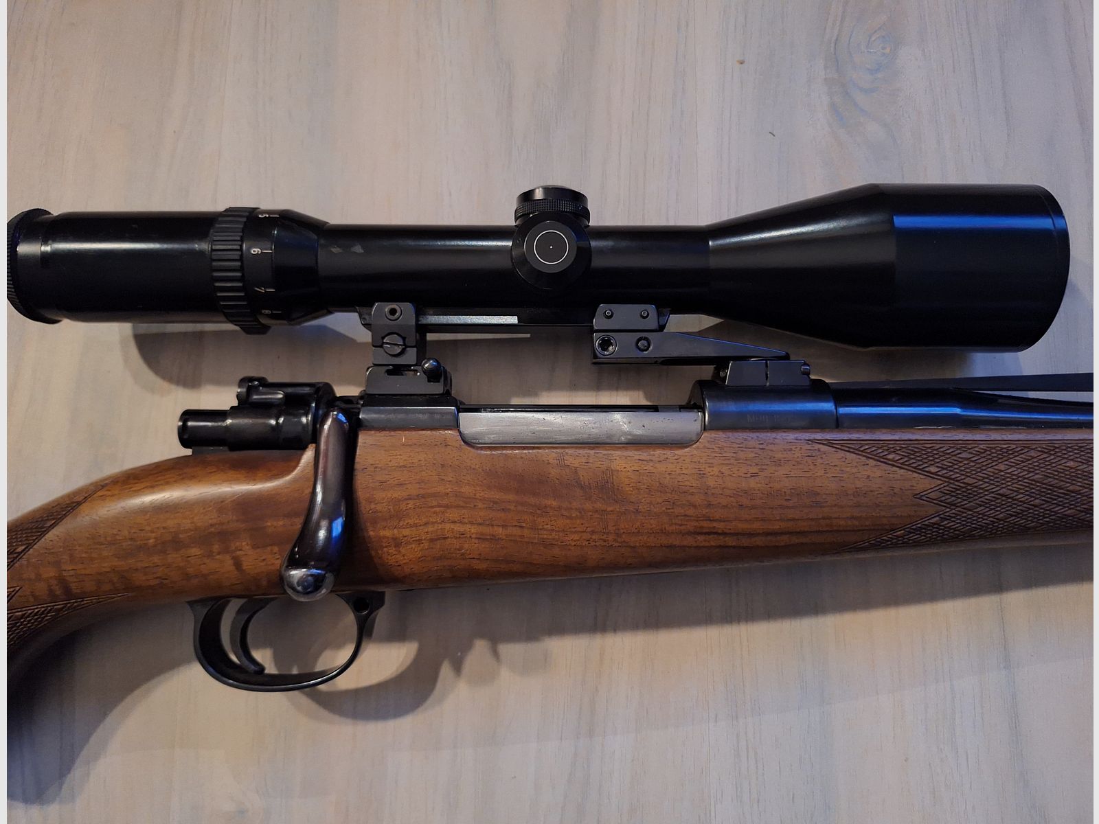 Repeater rifle based on Mauser 98 including scope 3-12x50