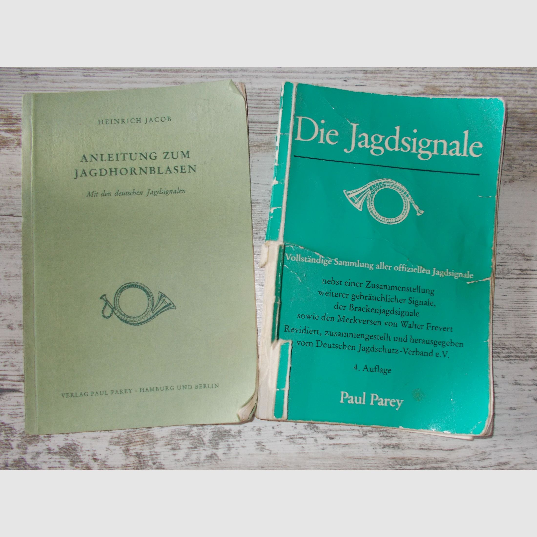 3x Jagdhorn Taschenjagdhorn Fürst Pless ALT aus Nachlass
