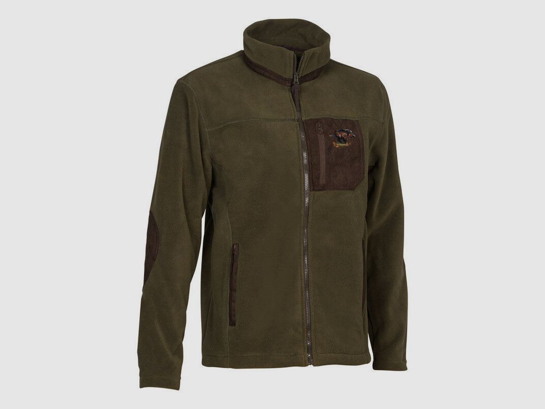 Blouson Polaire De Chasse Percussion Cor Kaki Sanglier, image 2 sur 2