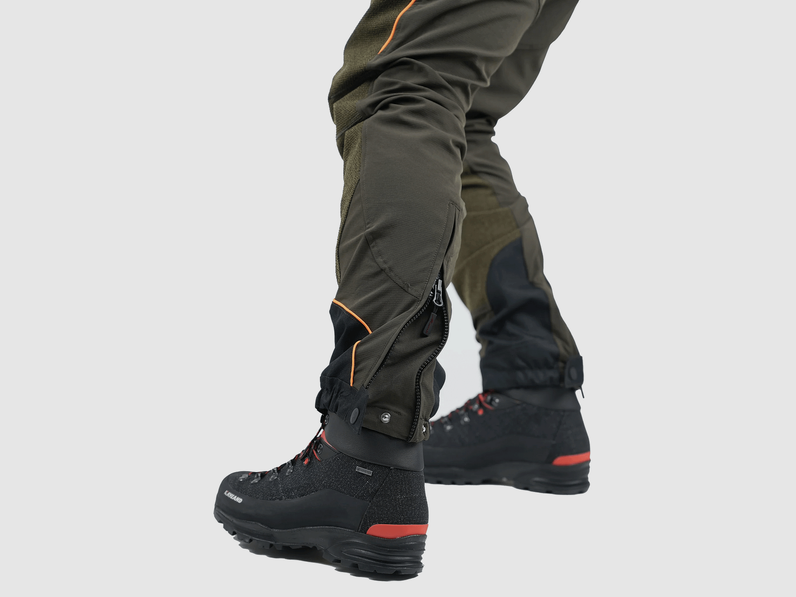 PANTALONE – MASSERIA – 19 Olive / Orange Fluo, immagine 2 di 3
