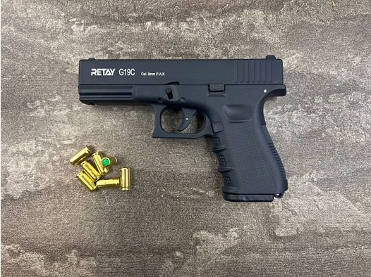 RETAY G19C Top Fire 9mm P.A.K. Schreckschusspistole Glock 19C replica
