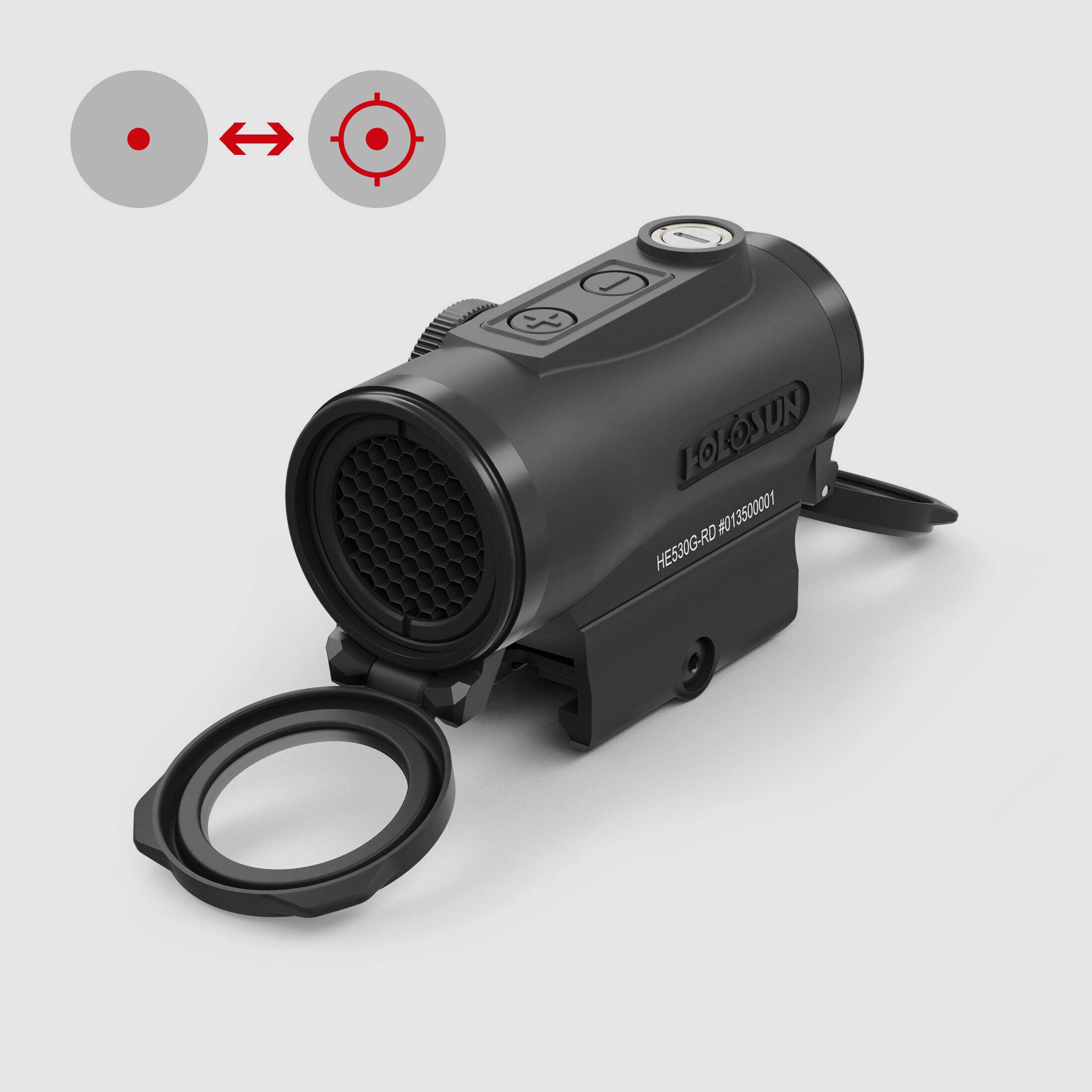 Holosun HE530G-RD Czerwony Punkt Okrągły Titanowy Celownik Reflexyjny Zamknięty Emiter