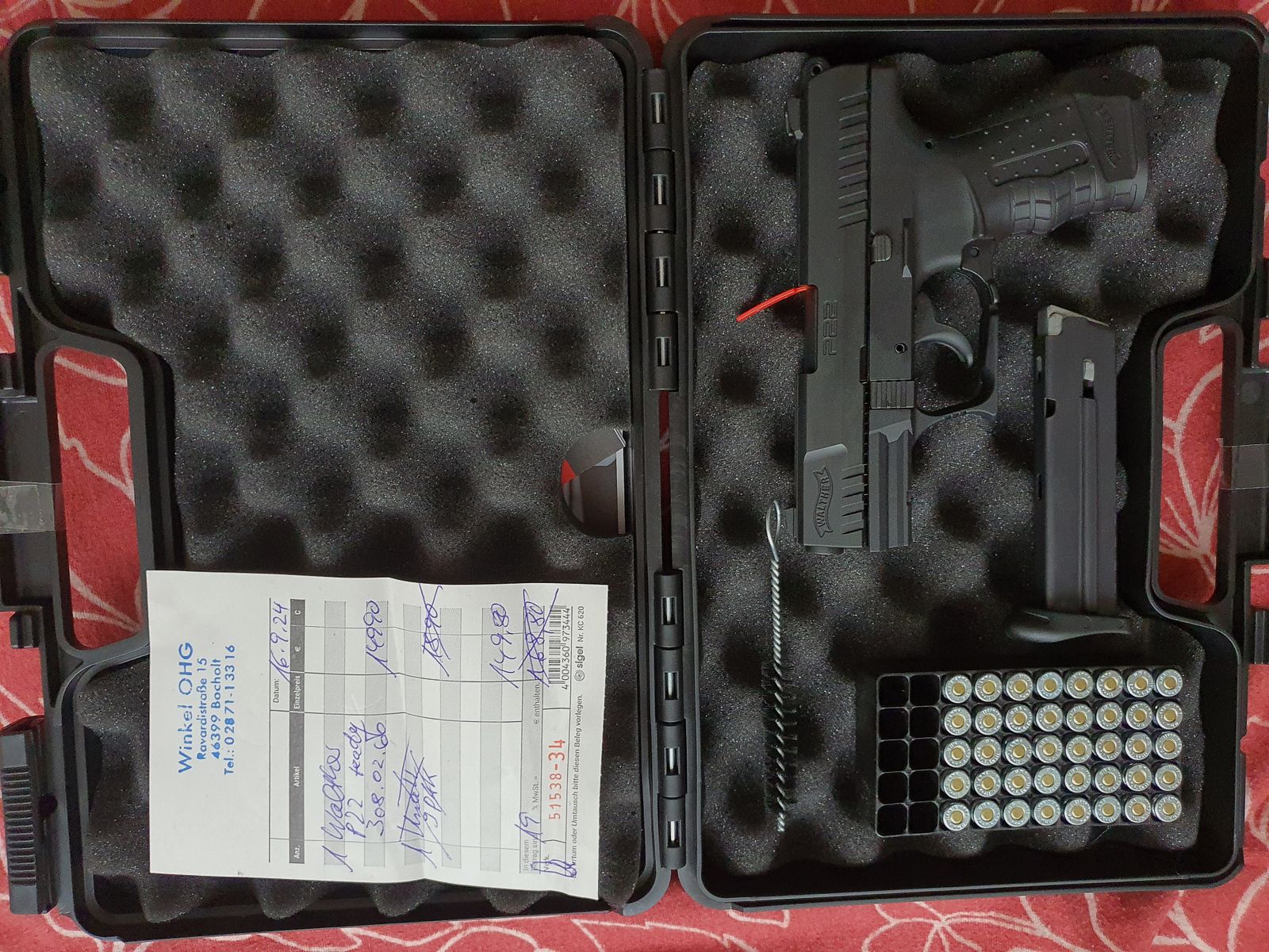 Walther p22 ready (PTB 778) Neu +40 9mm pak Patronen  + Umarex waffenkoffer