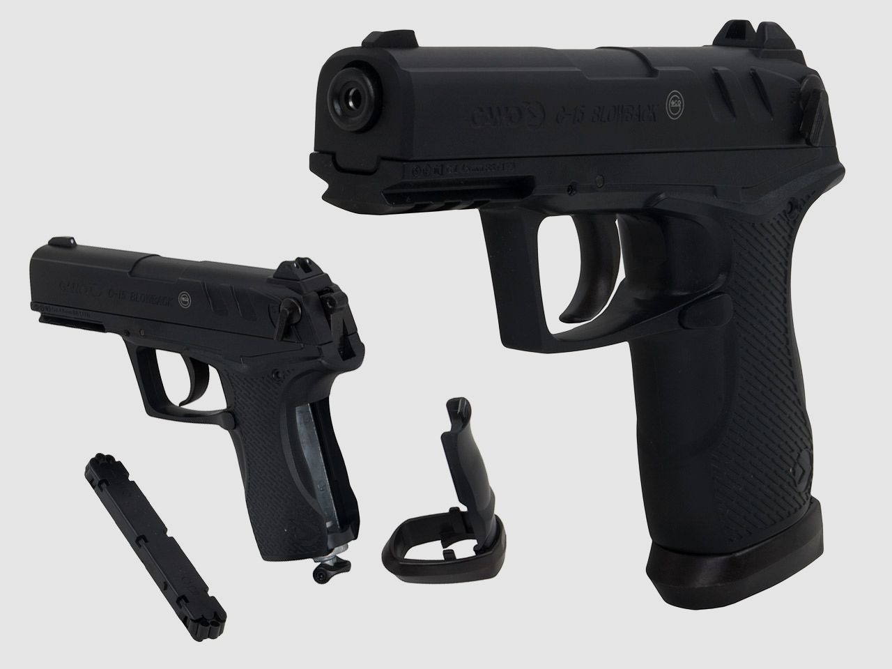CO2 Luftpistole Gamo C-15 Blow Back Kaliber 4,5mm BB und Diabolo (P18)