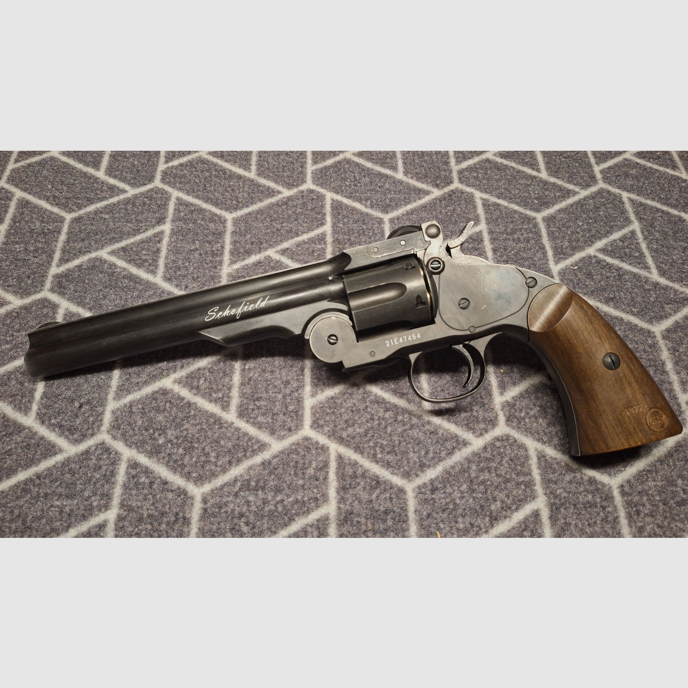 ASG Schofield 1877 6 Zoll Revolver Vollmetall CO2 6mm BB Aging Black