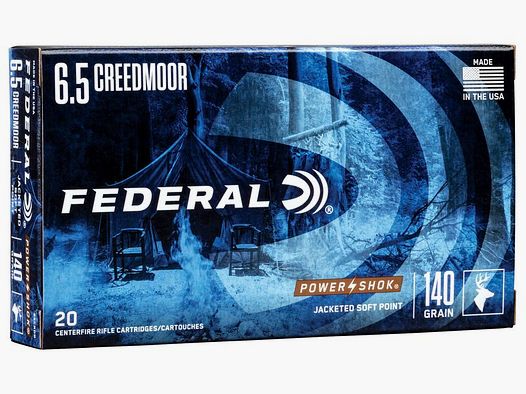 6.5 Creedmoor Federal Power Shok Soft Point 140grs. – 20 pz.