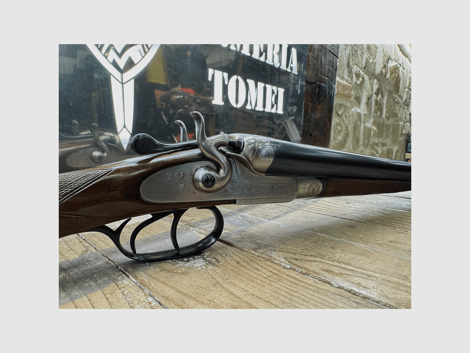 USED – SIDE-BY-SIDE SHOTGUN – BELGA MANIFACTURE LIEGEOISE ACCIAIO COCKERILL cal. 16, image 2 of 7