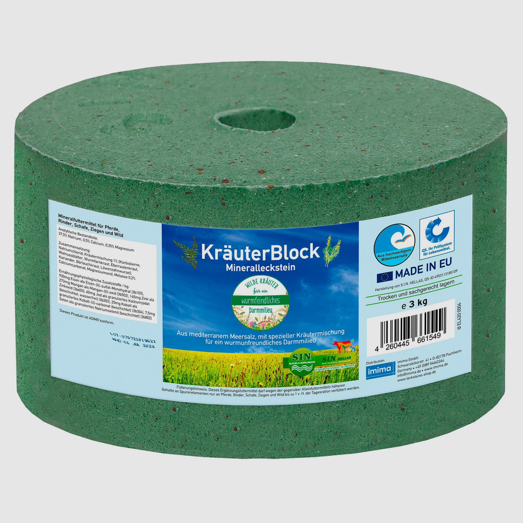 Imima Salz- und Mineralleckstein Kruterblock