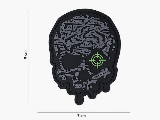 Patch PVC Objetivo Ojo Calavera GRIS