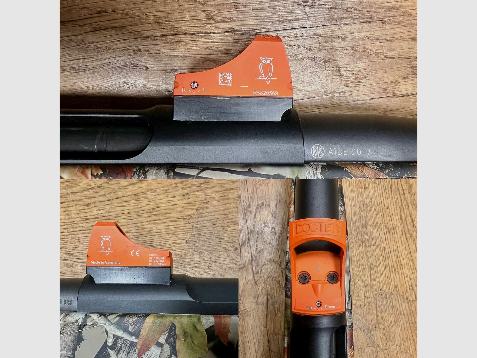 Rößler Camo Rifle Repetidor Arma para Guía de Perros Titan 6 con Noblex Sight Naranja