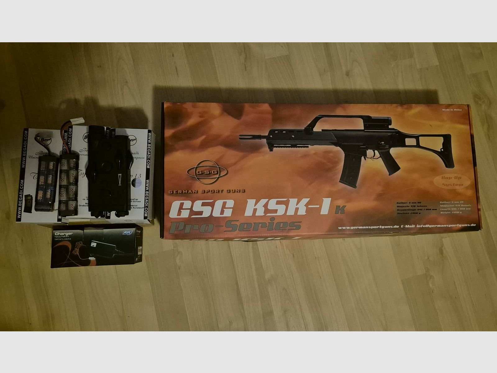GSG KSK-1K Airsoft G36 <0.5 Joule including magazine, batteries, charger