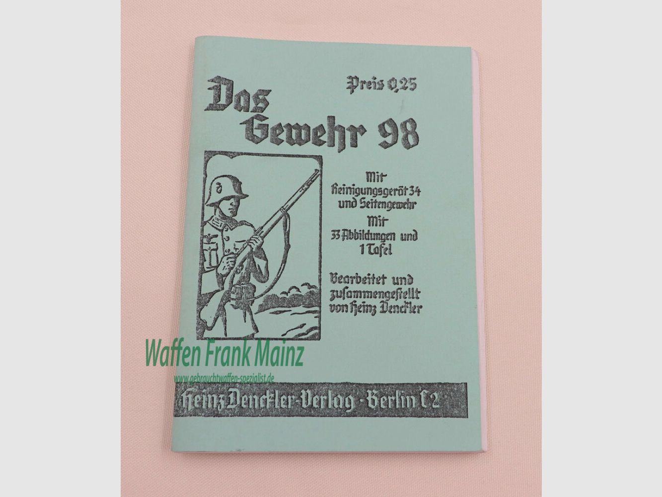 Instructions d'utilisation allemandes diverses Fusil 98