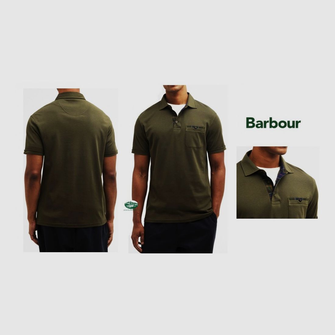 BARBOUR Corpatch Polo Short Sleeve Green