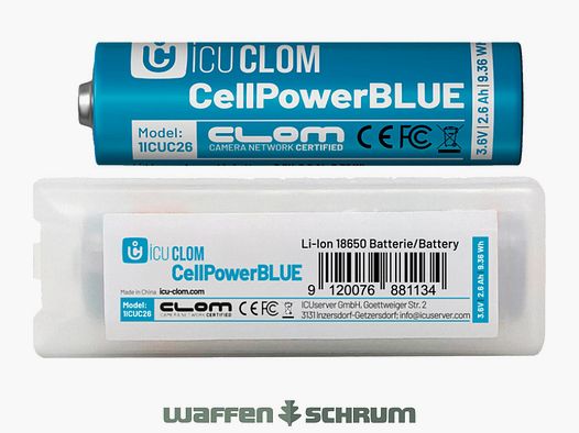 ICUserver Akku Blau 2600 mAH 18650