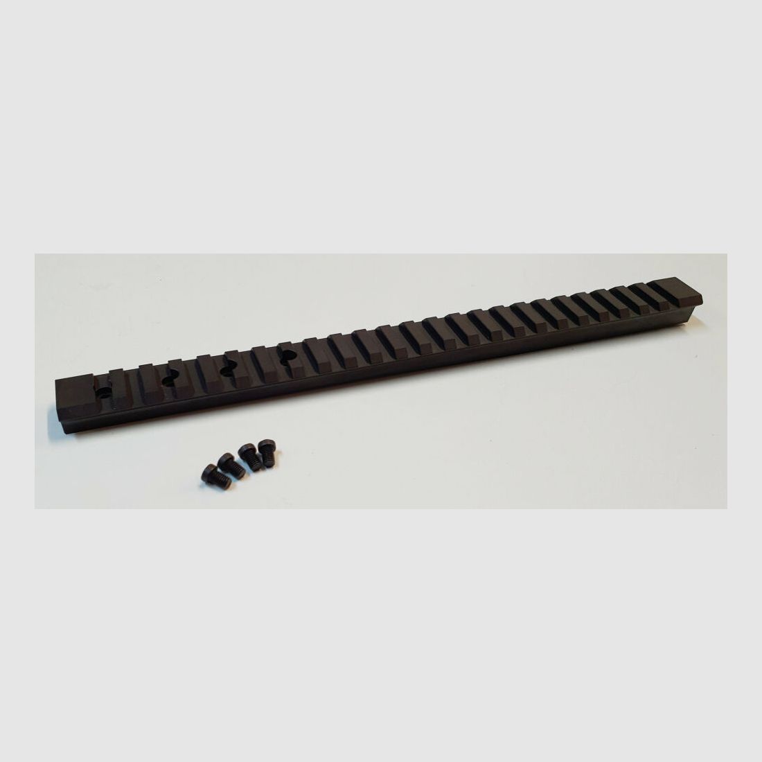 MHS Picatinny rail per BERGARA BA 13, acciaio, nero opaco brunito, 260mm, extra lungo, Germania