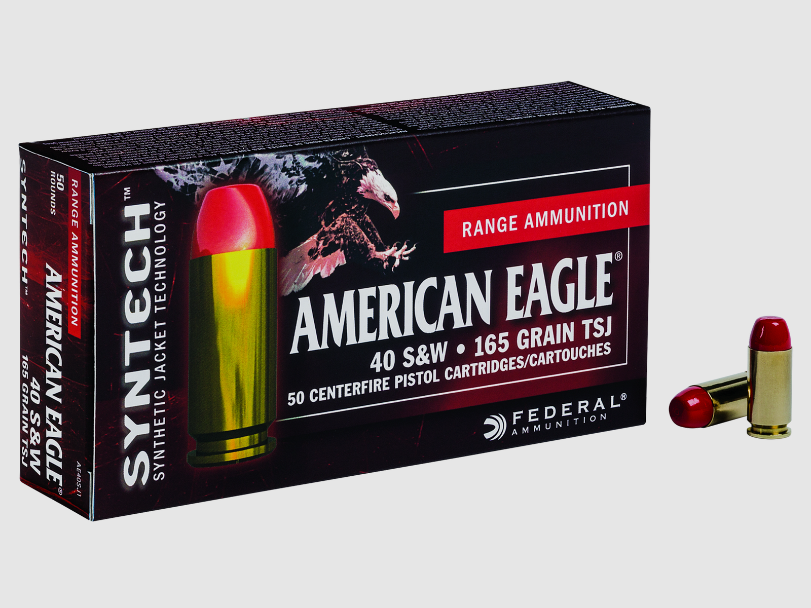 Federal Pistol Ammunition American Eagle .40 S&W 10.7g Syntech Jacket Flat Nose