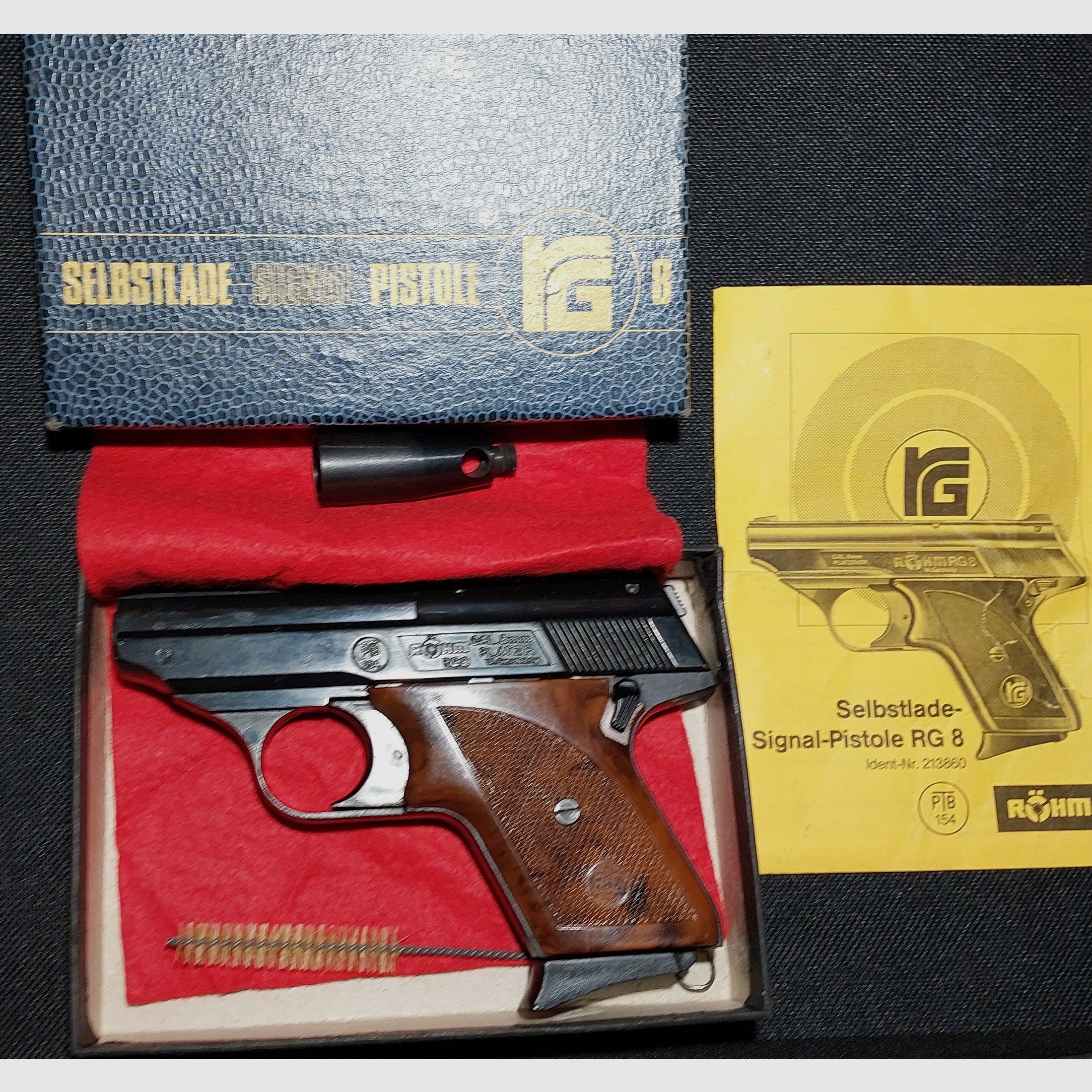 Röhm RG8 (RG 8) Pistolet à blanc Cal. 8mm OVP (PTB 154) RARE !